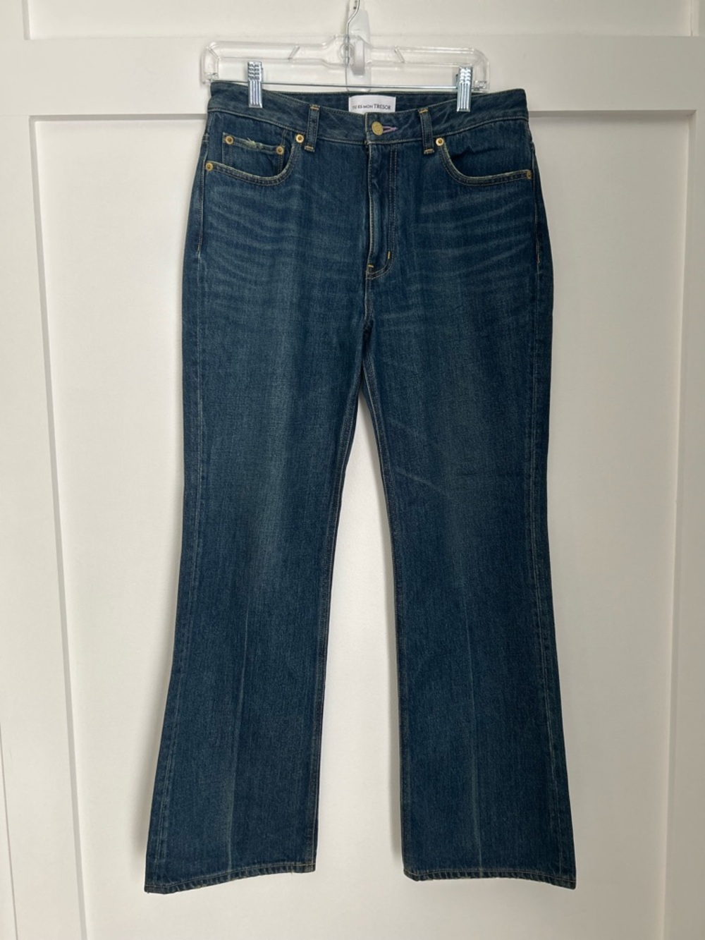 Tu es mon TRESOR The Amethyst Jean Mid Rise, Flare Leg, Slim Fit Size 29